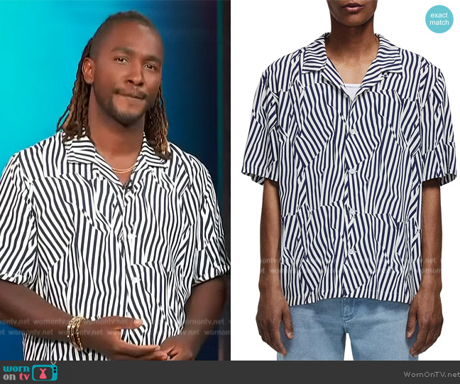 WornOnTV: Scott’s abstract stripe shirt on Access Hollywood | Scott ...