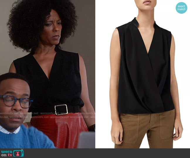 Rag and Bone Meredith Top worn by Beverly Crest (Leslie Silva) on So Help Me Todd