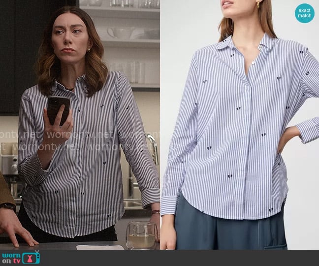 Rails Broken Hearts Taylor Button-Front Shirt worn by Allison Grant (Madeline Wise) on So Help Me Todd