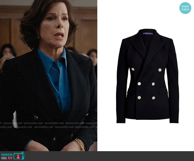 Ralph Lauren Collection Iconic Style Camden Double-Breasted Blazer worn by Margaret Wright (Marcia Gay Harden) on So Help Me Todd