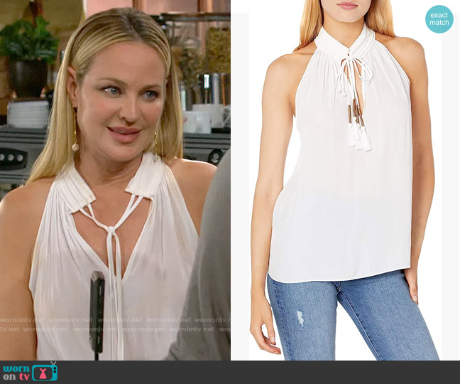 Ramy Brook Sam Top worn by Sharon Newman (Sharon Case) on The Young and the Restless