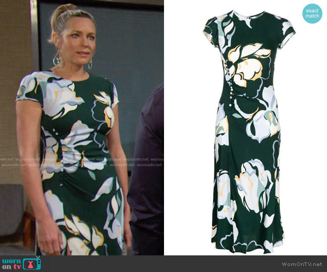 Reformation Frasier Short-Sleeve Midi Dress worn by Nicole Walker (Arianne Zucker) on Days of our Lives