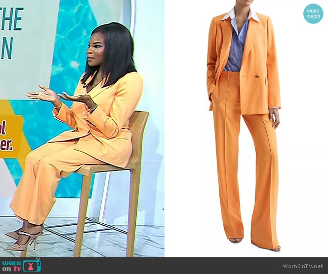 Reiss Emmy Double Breasted Blazer and Pants worn by Dr. Michelle Henry on Today