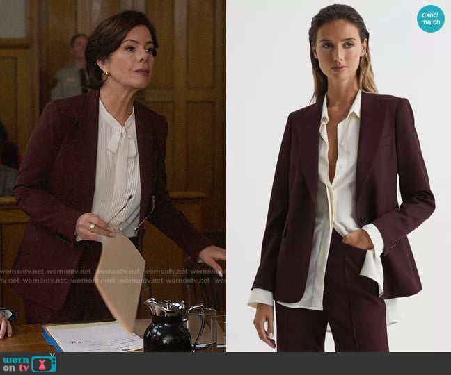 WornOnTV: Margaret’s burgundy suit on So Help Me Todd | Marcia Gay ...