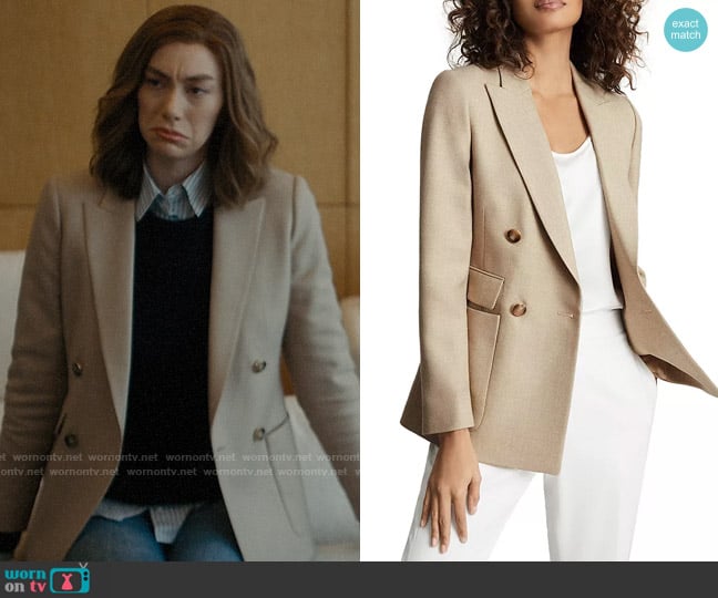 Reiss Larsson Blazer in Neutral worn by Allison Grant (Madeline Wise) on So Help Me Todd