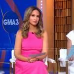 Rhiannon’s pink belted wide leg jumpsuit on Good Morning America