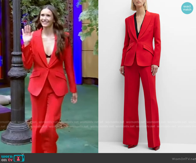 WornOnTV: Nina Dobrev’s red blazer and pants on Live with Kelly and ...