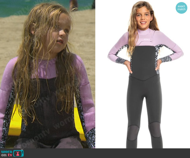 Roxy Swell Series Wetsuit in Jet / Orchid Bouquet worn by Kelly Spencer (Sophia Paras McKinlay) on The Bold and the Beautiful