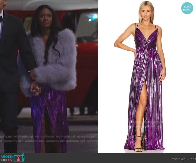 Sabina Musayev x REVOLVE Kaia Gown worn by Charity Lawson on The Bachelorette