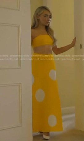 Shop Sabrina Carpenter's Yellow Polka Dot Set in Brazil