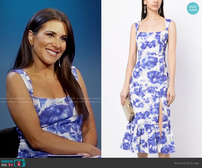 Sachin & Babi Laura Floral Midi-Dress worn by Joelle Garguilo on E! News