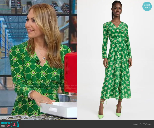 Saloni Lea Shirt Dress in Nebula worn by Lori Bergamotto on Good Morning America