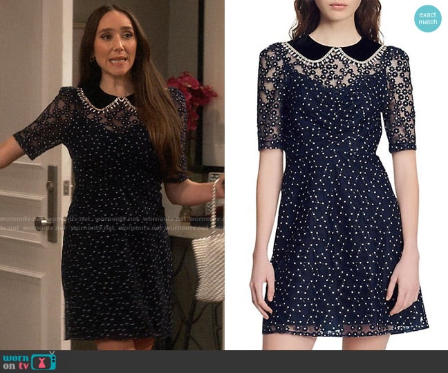 Sandro Embroidered Fit & Flare Dress worn by Tinsley (Patty Guggenheim) on iCarly