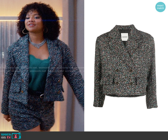 WornOnTV: Venetia’s tweed jacket and shorts set on Glamorous | Jade ...