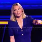 Sara’s blue ribbed knit dress on The Chase