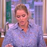 Sara’s blue floral lace shirt on The View