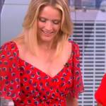 Sara’s red heart print wrap dress on The View