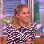 Sara’s zebra stripe mini dress on The View