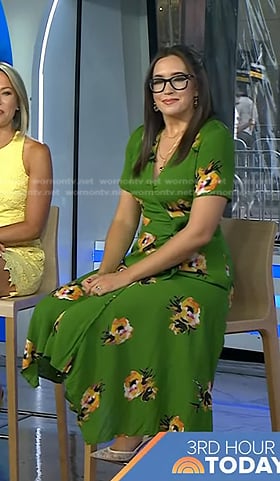 Savannah's green floral midi dress on Today