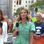 Savannah’s green utility shirtdress and sandals on Today