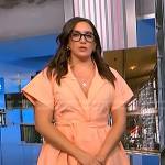 Savannah’s orange wrap mini dress on NBC News Daily