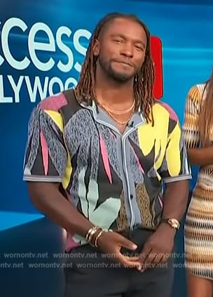 Scott’s floral print shirt on Access Hollywood