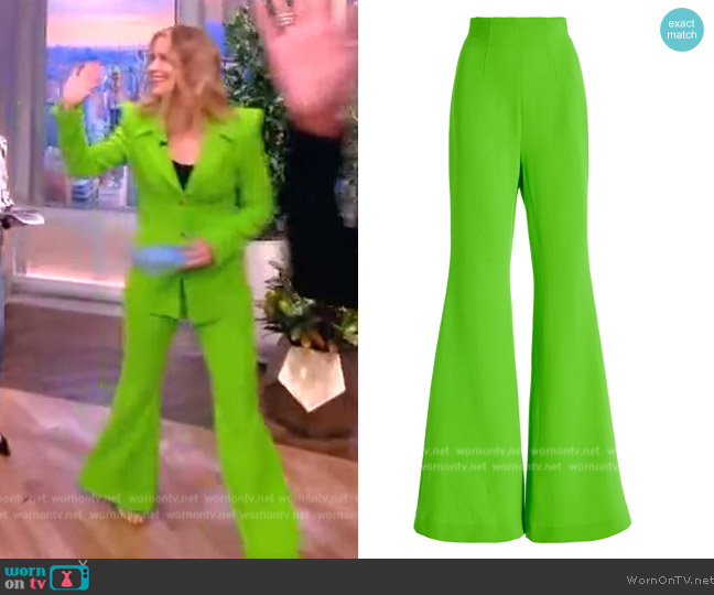 WornOnTV: Sara’s green padded shoulder suit on The View | Sara Haines ...