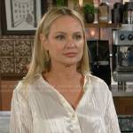 Sharon’s white button down blouse on The Young and the Restless