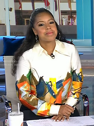 Sheinelle’s brushstroke blouse on Today