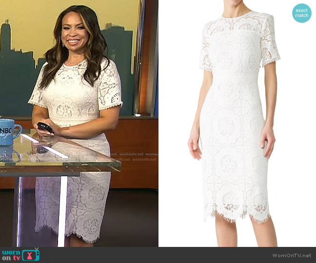 Shoshanna marmande deals lace midi dress