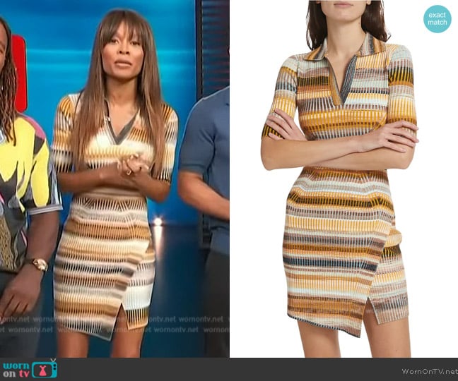 Simkhai Solana Polo Dress worn by Zuri Hall on Access Hollywood