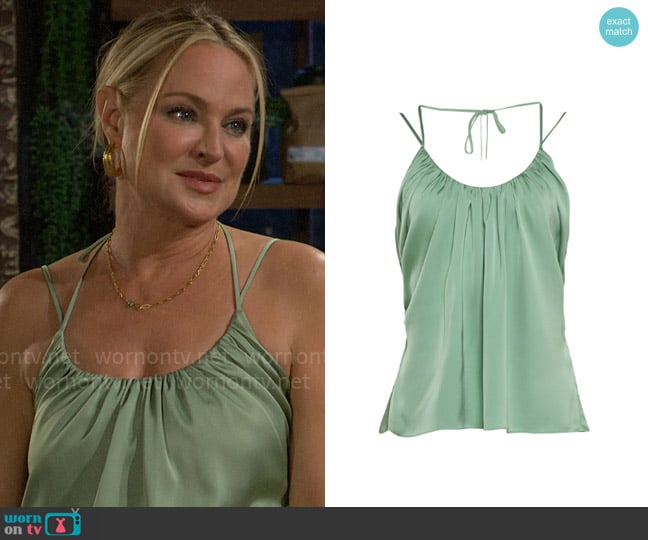 Simkhai Maison Top worn by Sharon Newman (Sharon Case) on The Young and the Restless