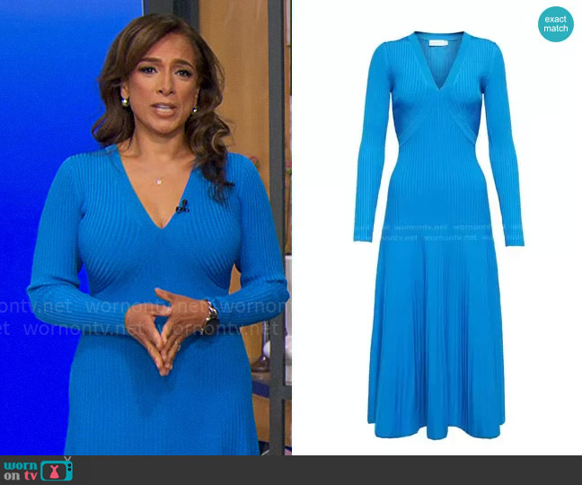 Simkhai Melba Dress worn by Michelle Miller on CBS Mornings