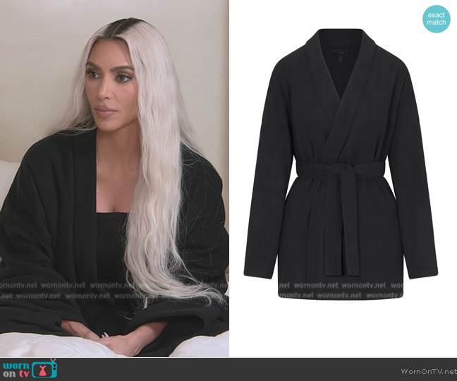WornOnTV: Kim’s black robe and top on The Kardashians | Kim Kardashian ...