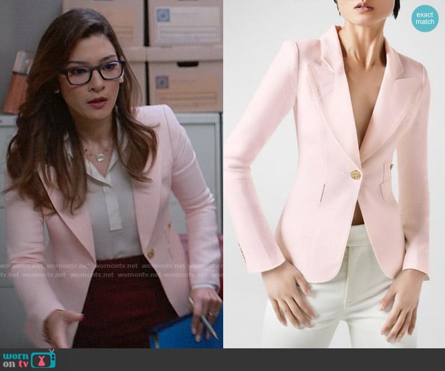 Smythe Duchess Linen Blazer in Ballet worn by Susan (Inga Schlingmann) on So Help Me Todd