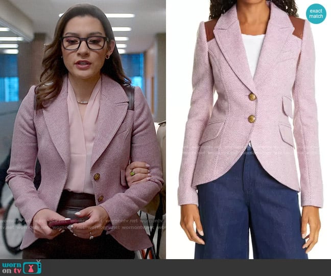 WornOnTV: Susan’s pink blazer and leather pencil skirt on So Help Me ...