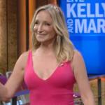 Sonja Morgan’s pink bodysuit and pants on Live with Kelly and Mark