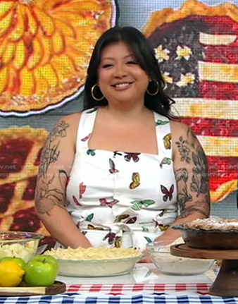 Stacey Mei Yan Fong's butterfly print jumpsuit on Good Morning America