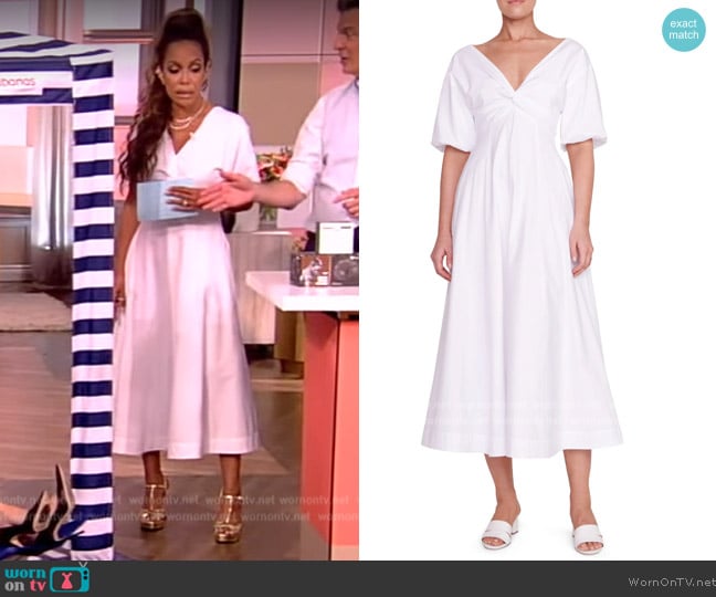 WornOnTV: Sunny’s white midi dress on The View | Sunny Hostin | Clothes ...