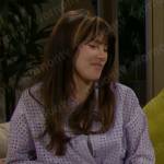 Steffy’s purple eyelet shirt on The Bold and the Beautiful