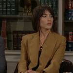 Steffy’s camel brown blazer on The Bold and the Beautiful