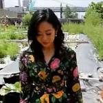 Stephanie Hsu’s floral blouse and pants set on CBS Mornings