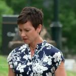 Stephanie’s navy floral top on NBC News Daily