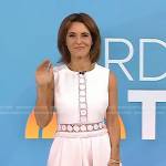 Stephanie Ruhle’s pink lace detail dress on Today