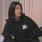 Kourtney’s black studded hoodie on The Kardashians