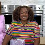 Sunny Anderson’s multicolor striped tee on Today