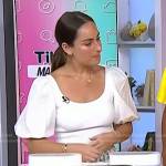 Sydney Adler’s white puff sleeve top on Today