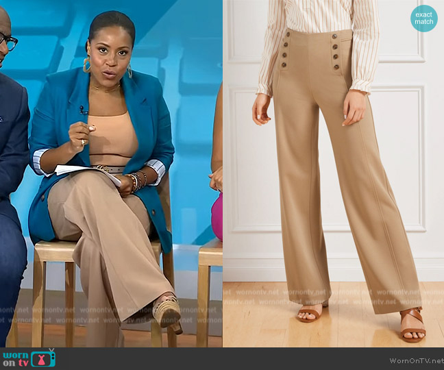 Talbots Knit Wide Leg Pants worn by Sheinelle Jones on Today