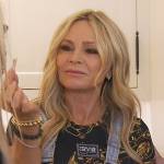 Tamra’s black baroque print mesh top on The Real Housewives of Orange County