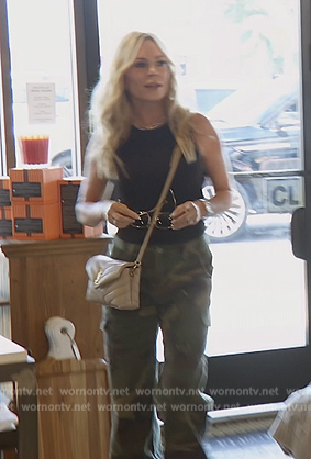 Tamra's camo print pants on The Real Housewives of Orange County